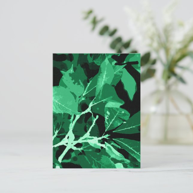 Postal Festiva Colores de otoño, hojas 7 (Anverso de pie)