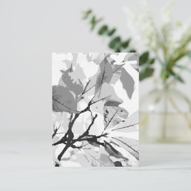 Postal Festiva Colores otoñales, hojas 2 (Anverso de pie)