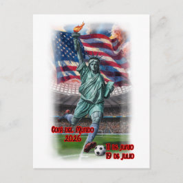 Postal Festiva Colorful Design of Statue of Liberty on a
