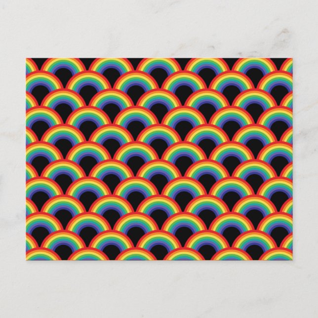 Postal Festiva Colorful Rainbow Pattern (Anverso)
