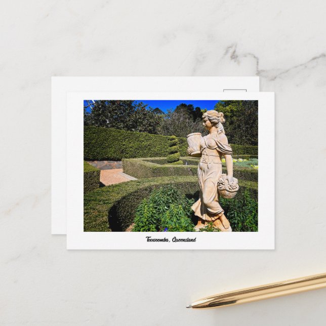 Postal Festiva Colorido Parque Toowoomba (Anverso/Reverso In Situ)