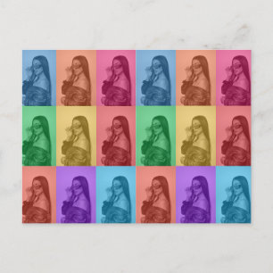 Postal Festiva Colorido retro arte pop moderno Personalizado cuad