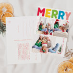 Postal Festiva Colorido y Feliz año en revisión vertical 3 foto<br><div class="desc">Captura la alegría y la magia de la temporada de vacaciones con este año único y festivo, colorido y alegre en revisión vertical 3 foto postal de vacaciones. Su diseño es sencillo y divertido, con una paleta de colores arcoiris de color rojo, verde, amarillo, azul, naranja y rosa, creando un...</div>