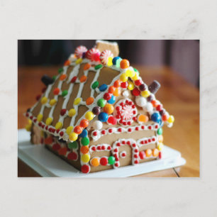 Postal Festiva Coloridos Navidades Gingerbread House