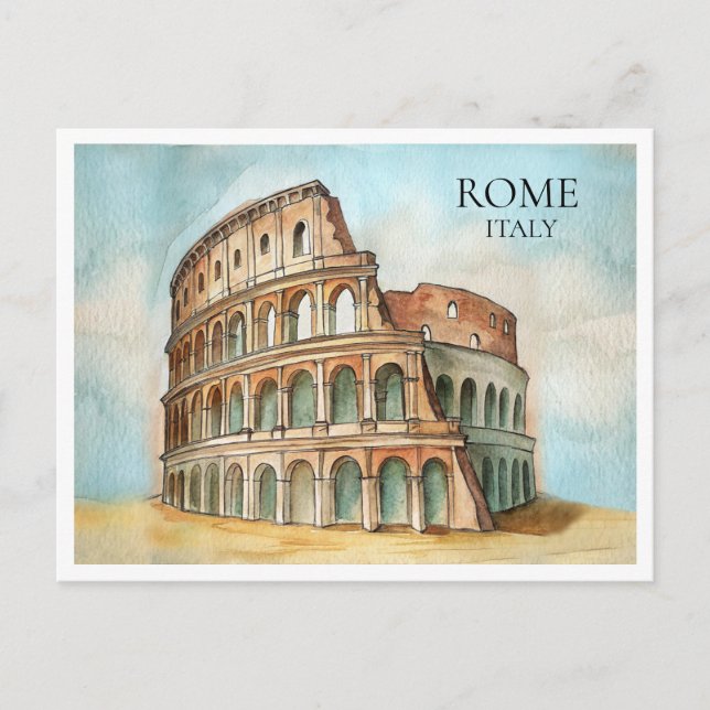 Postal Festiva Colosseum Italy Postcard - Icónico regalo emblemát (Anverso)