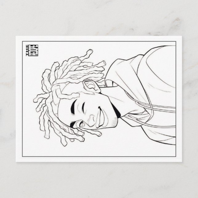 Postal Festiva Colouring Post Card | Locs (Anverso)