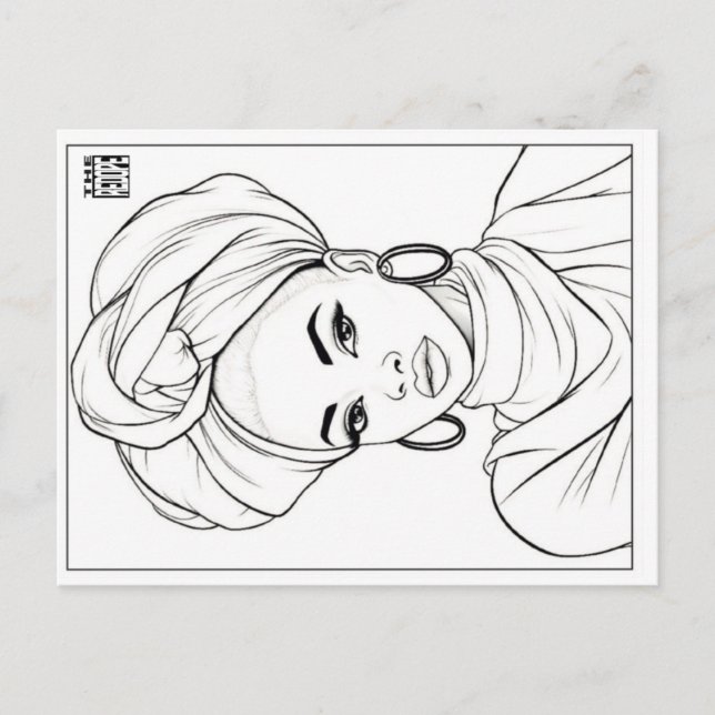 Postal Festiva Colouring Post Card | SAHARA (Anverso)