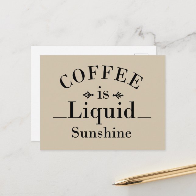 Postal Festiva comentarios graciosos de bebedores sobre el café (Anverso/Reverso In Situ)