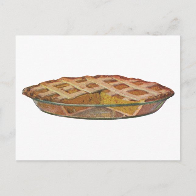 Postal Festiva Comida de época, postre, crema de calabaza de Acci (Anverso)