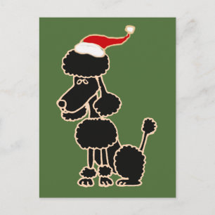 Postal Festiva Comida negra divertida en el arte de los Navidades
