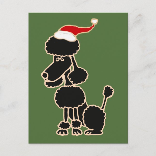 Postal Festiva Comida negra divertida en el arte de los Navidades (Anverso)