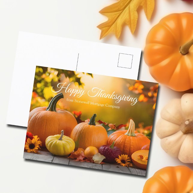 Postal Festiva Compañía personalizado Calabaza feliz Día de Acció (Subido por el creador)