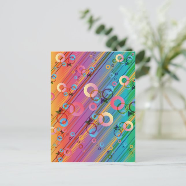 Postal Festiva Composición abstracta (Anverso de pie)