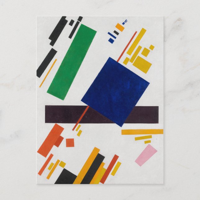 Postal Festiva Composición suprematisma de Kazimir Malevich (Anverso)