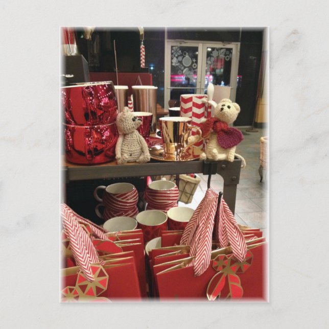 Postal Festiva Compras del café de Franscious y de (Anverso)