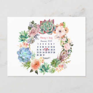 Postal Festiva Comprometido Personalizado - fecha de boda 18 de 3