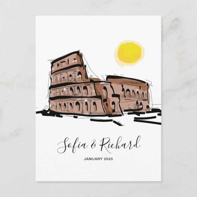 Postal Festiva Compromiso, propuesta, regalo de pareja de anivers (Anverso)