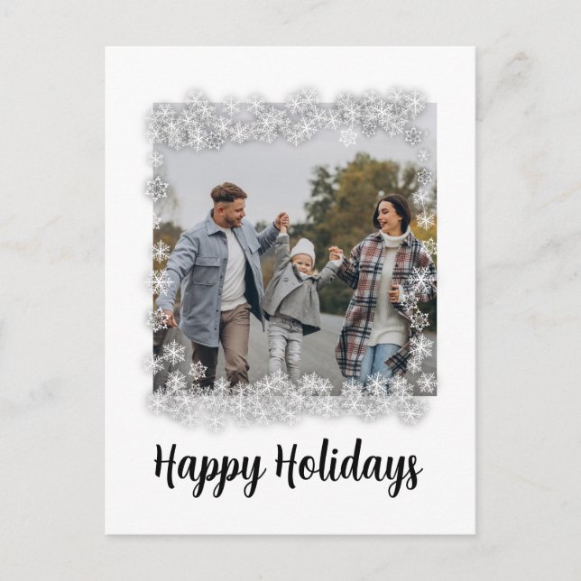 Postal Festiva Con copos de nieve (Anverso)