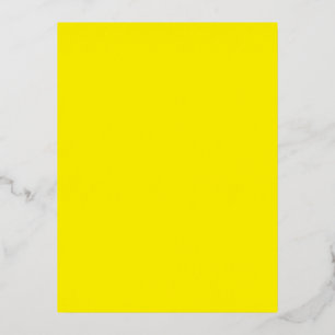 Postal Festiva Con Relieve Metalizado Amarillo brillante #FFF3000, amarillo bananero