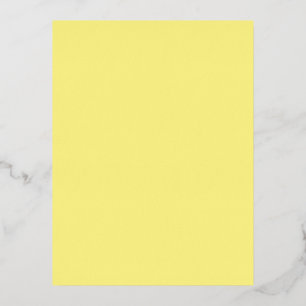 Postal Festiva Con Relieve Metalizado Amarillo claro #FFF888, Marzipan