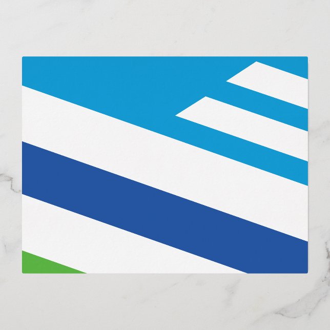 Postal Festiva Con Relieve Metalizado Bandera de Dayton, Ohio (Anverso)