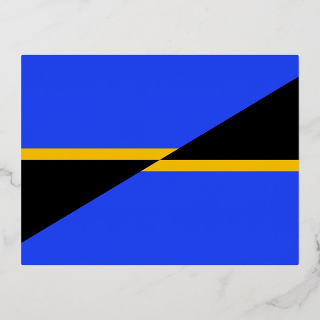 Postal Festiva Con Relieve Metalizado Bandera de Folsom, California (Anverso)