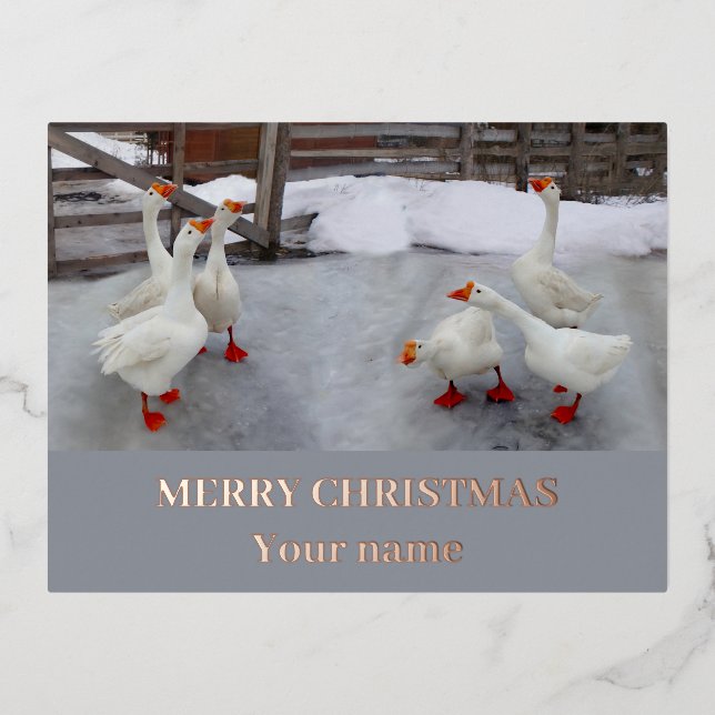 Postal Festiva Con Relieve Metalizado Blanco geo (Anverso)