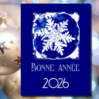 Bonne Annee - copo de nieve - 2026 azul plateado