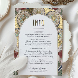 Postal Festiva Con Relieve Metalizado Borgoña Insertar INFO Oro Vintage Art Nouveau