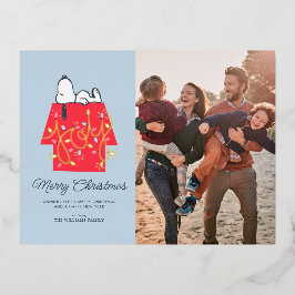 Postal Festiva Con Relieve Metalizado Cacahuetes | Foto de la familia de soñadores navid