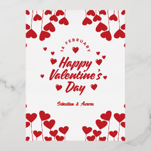 Postal Festiva Con Relieve Metalizado "Capturado por tu amor" – San Valentín moderno y e