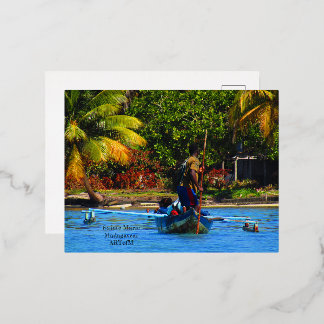 Postal Festiva Con Relieve Metalizado Carte postale Madagascar