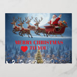Postal Festiva Con Relieve Metalizado Christmas Postcard<br><div class="desc">postcard</div>