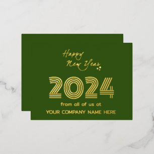 Postal Festiva Con Relieve Metalizado Compañía de Código Abierto Empresarial Moderno