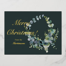 Corona de Navidad de Eucalipto Verde Oscuro