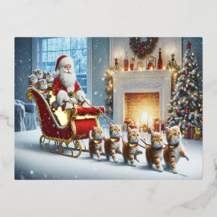 Postal Festiva Con Relieve Metalizado Deseamos una feliz navidad - O19