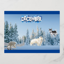 Postal Festiva Con Relieve Metalizado Diciembre