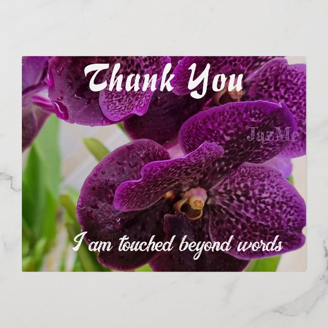 Postal Festiva Con Relieve Metalizado Diga Gracias (Anverso)