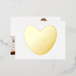 Postal Festiva Con Relieve Metalizado El día de San Valentín de texto de foto de persona