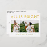 Postal Festiva Con Relieve Metalizado elegante Relieve metalizado 2 foto moderna Relieve<br><div class="desc">blanco negro y Relieve metalizado 2 collage de fotos navidades de familia divertidos modernos postear diseño de tarjetas.</div>