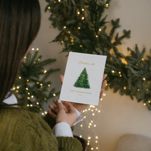 Postal Festiva Con Relieve Metalizado elegantes navidades de acuarela con vacaciones h