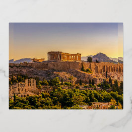 POSTAL FESTIVA CON RELIEVE METALIZADO EN DUSK