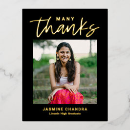 Postal Festiva Con Relieve Metalizado Especialmente Guay RELIEVE METALIZADO Gracias Post