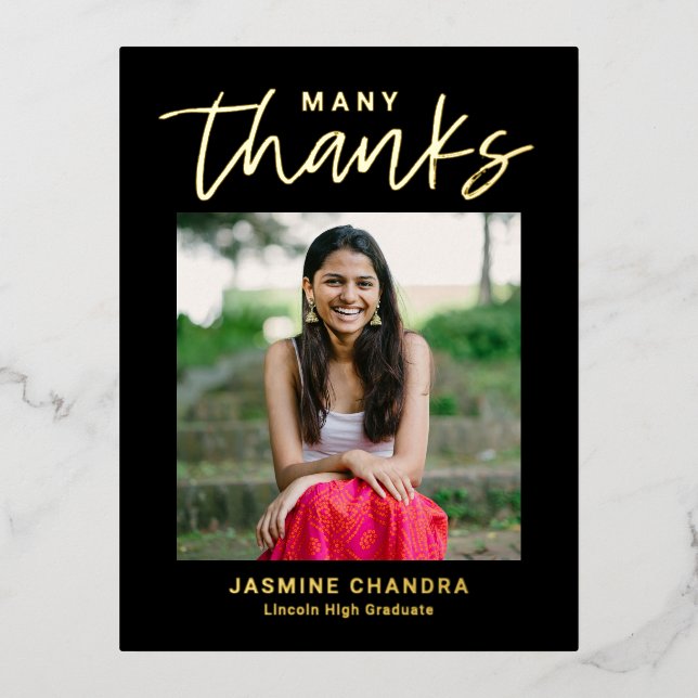 Postal Festiva Con Relieve Metalizado Especialmente Guay RELIEVE METALIZADO Gracias Post (Anverso)