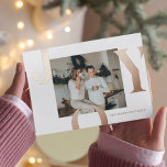 Postal Festiva Con Relieve Metalizado Familia fotográfica de navidades | Rosa de oro Ale<br><div class="desc">Familia fotográfica de navidades | Rosa de oro Alegría postal</div>