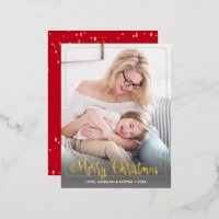 Fancy Merry Christmas, Photo, Name Message, Border