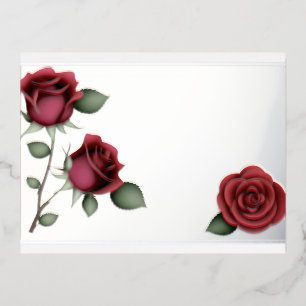 Postal Festiva Con Relieve Metalizado Feliz Día de San Valentín