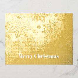 Postal Festiva Con Relieve Metalizado "Feliz Navidad"