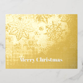 Postal Festiva Con Relieve Metalizado "Feliz Navidad"