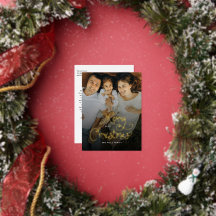 Feliz Navidad Escritura Caprichosa Familia Foto